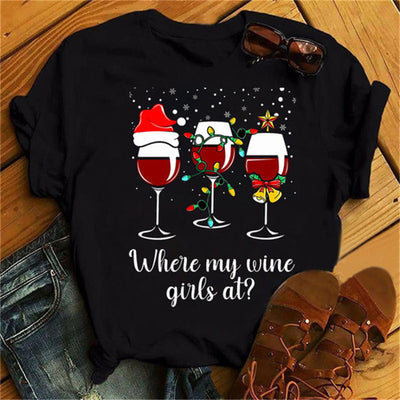 Playera de Pareja Navideña con Copas de Vino para Él y Ella - Image 21