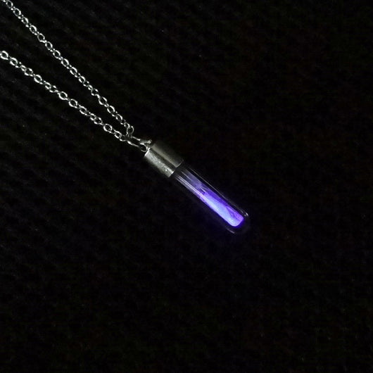 Collar Tubo de Vidrio con Polvo Luminoso - Image 13