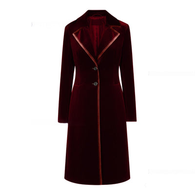 Abrigo de Terciopelo Elegante y Sofisticado para Mujer - Image 13
