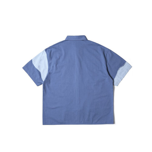 Camisa Unisex de Corte Asimétrico con Costuras Contrastantes - Image 13