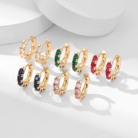 Aros con Incrustaciones de Cobre y Zirconia - Acabado Duradero