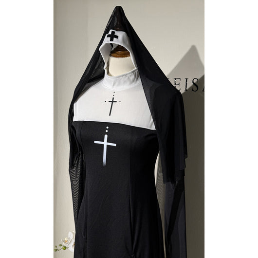 Disfraz de Monja para Halloween - Traje Religioso de Rol - Image 12