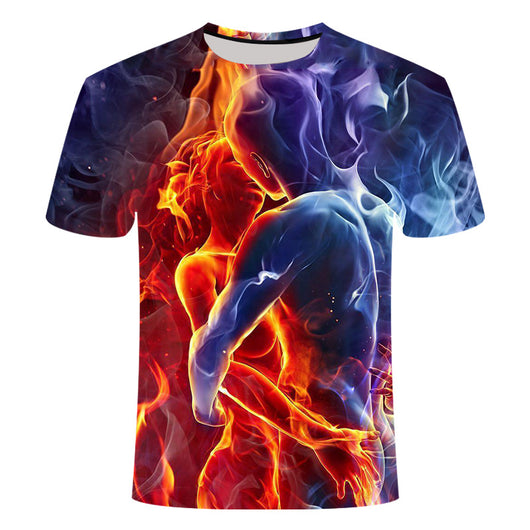 Blusa Casual Estampada Cuello Redondo Manga Corta - Image 11