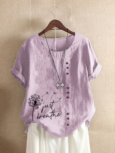 Camiseta Vintage Estampada Cuello Redondo para Verano - Image 12