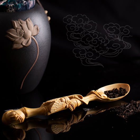 Cucharilla de Té Zen de Madera de Boj Tallada Artesanalmente - Image 10