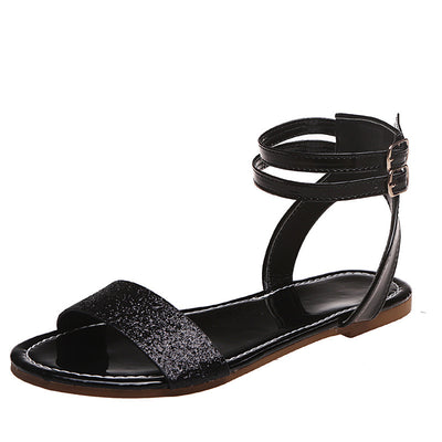 Sandalias de Pez Boca Abierta con Doble Hebilla y Strass - Image 8
