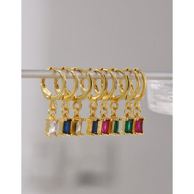 Aretes Rectangulares Minimalistas Chapados en Oro - Estilo Fashion Blogger - Image 13