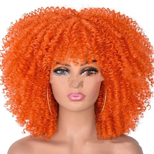 Peluca de Cabello Rizado Sintético con Malla Fina - Image 38