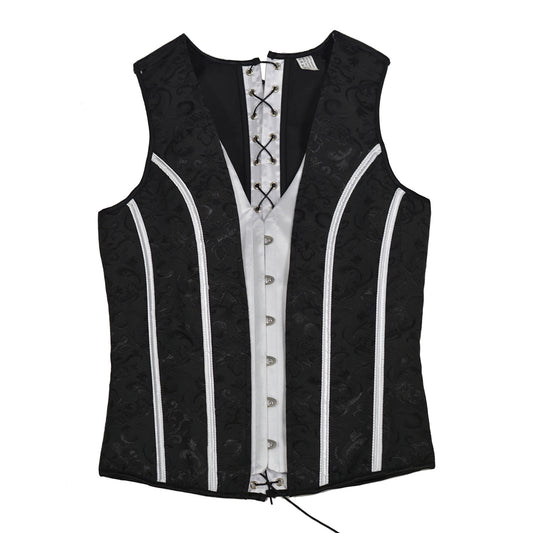 Chaleco Reductor Jacquard Negro Premium para Hombre - Image 2