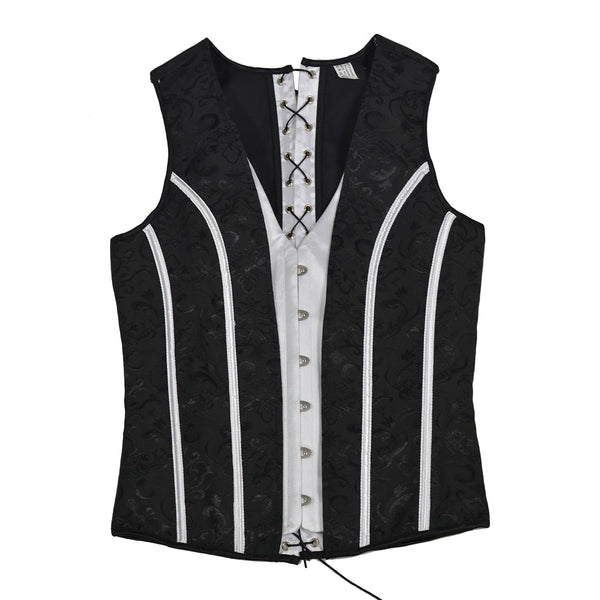 Chaleco Reductor Jacquard Negro Premium para Hombre