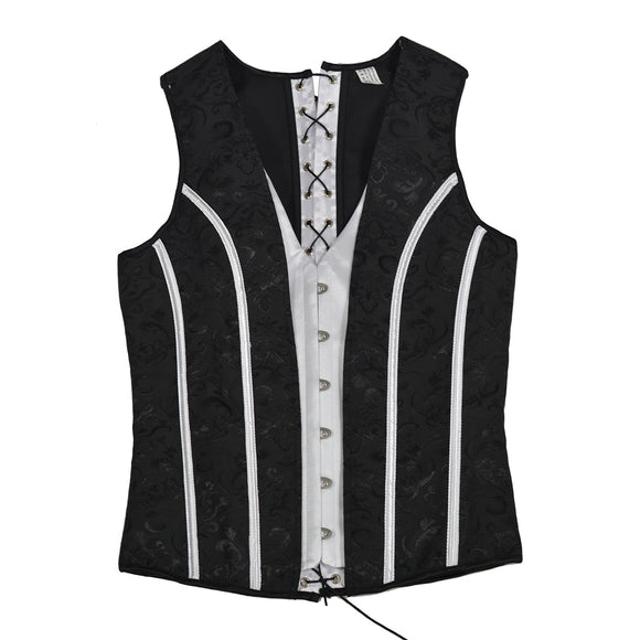 Chaleco Reductor Jacquard Negro Premium para Hombre