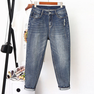 Jeans Oversize Mujer Cintura Alta Elástico Pierna Ancha - Image 5