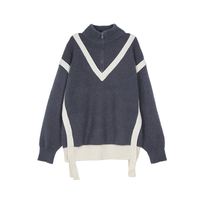 Suéter Tejido de Mohair para Hombre - Cuello Polo Suelto Invierno - Image 10