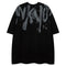 Camiseta Hombre Estilo Retro Americano con Estampado Graffiti