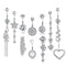 Fashion Exquisite Zircon Belly Button Steel color