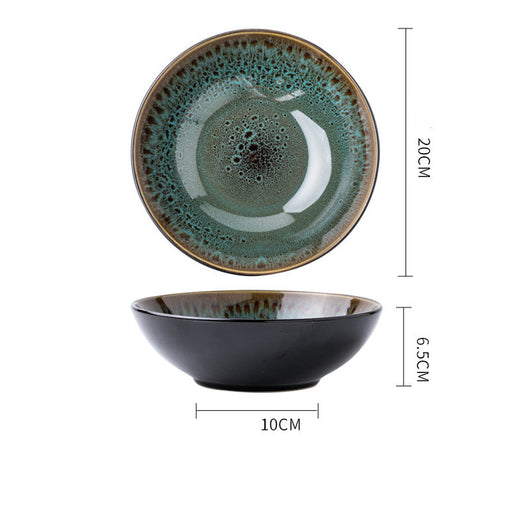 Tazón de Cerámica Verde Vintage 20 cm - Perfecto para Fideos y Sopas - Image 7