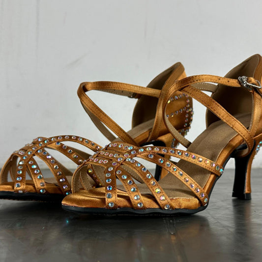 Zapatos de Baile Latino Diamond para Mujer - Tacón Alto Profesional