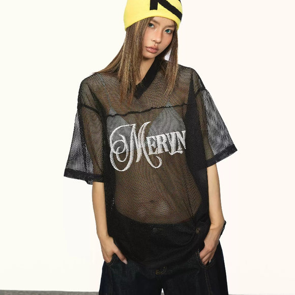 Blusa Suelta de Diseño Hueco - Estilo Casual Relajado
