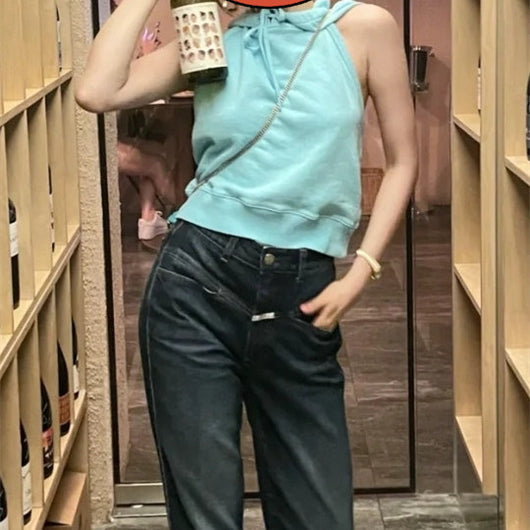 Chaqueta Camiseta Minimalista Espalda Descubierta para Verano - Image 10