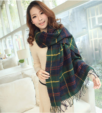 Chal Escocés Cálido para Otoño e Invierno con Borlas - Tamaño Grande - Image 14