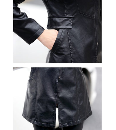 Chaqueta de Invierno Corta PU para Mujer con Forro de Algodón - Image 12