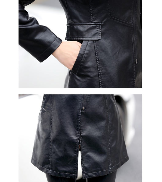 Chaqueta de Invierno Corta PU para Mujer con Forro de Algodón - Image 12