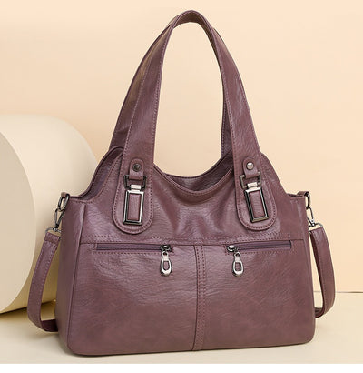 Bolso de Cuero Suave Gran Capacidad Estilo Retro Vintage - Image 13