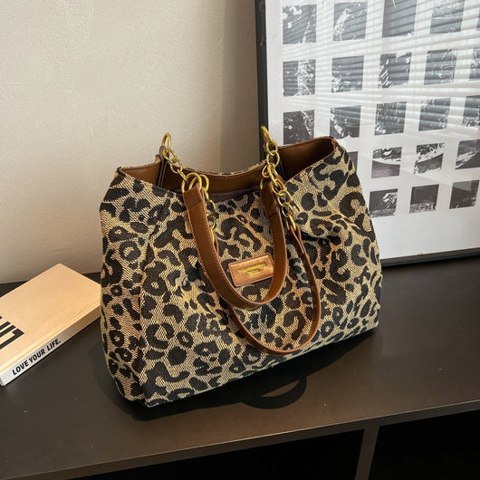 Bolsa de Hombro Estampado Leopardo Multiuso - Gran Capacidad y Estilo - Image 4