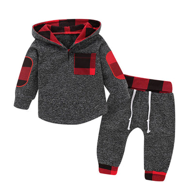 Traje Infantil con Estampado de Cuadrícula y Costuras Decorativas - Image 16