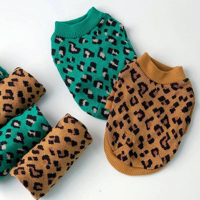 Suéter Leopardo Tejido para Perros Pequeños y Gatos - Image 7