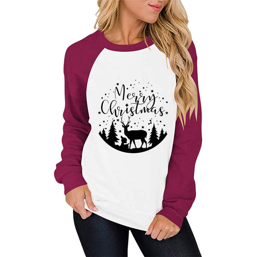 Suéter Raglan Casual para Mujer con Estampado y Combinación de Colores - Image 30