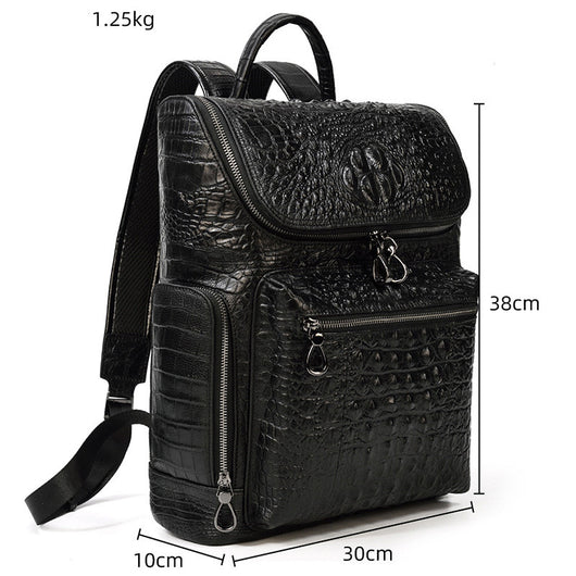 Mochila de Cuero Genuino con Patrón Texturizado - Image 8