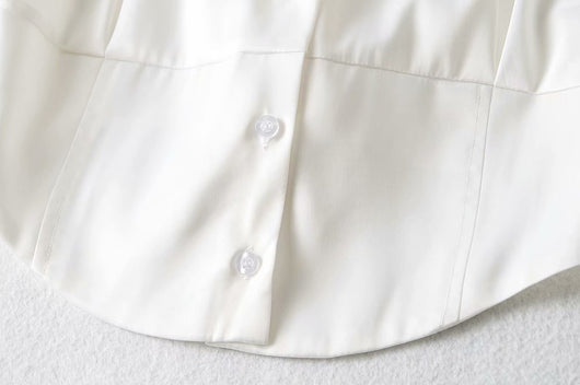 Blusa Ejecutiva con Cintura Anudada y Mangas Globo - Image 32