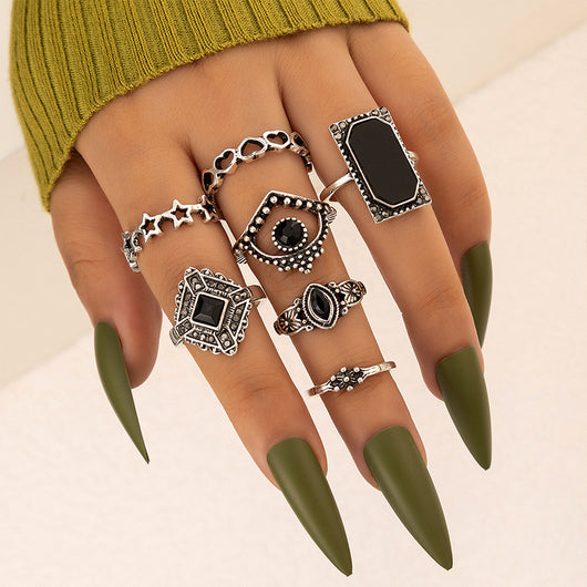 Anillo de Gema Negra - Diseño de Personalidad Contemporáneo - Image 8