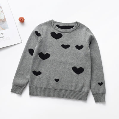 Suéter Infantil Cuello Redondo Manga Larga con Corazón - Image 12
