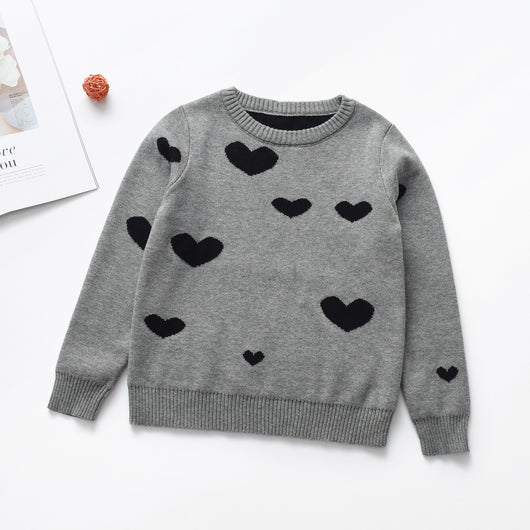 Suéter Infantil Cuello Redondo Manga Larga con Corazón - Image 12