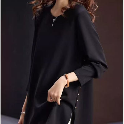 Camiseta Casual Oversize para Mujer Talla Grande - Cuello Redondo