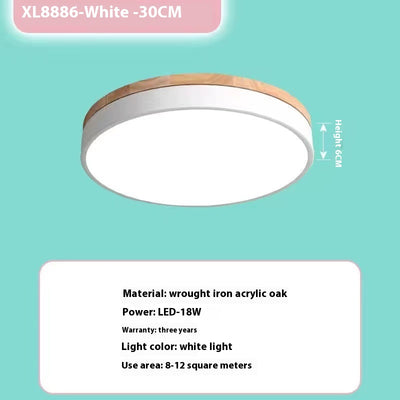 Lámpara de Techo Redonda de Madera - Iluminación Cálida para Dormitorio y Sala - Image 13