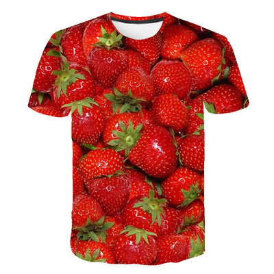 Playera Hombre Estampado 3D Frutas Digital - Importación Directa - Image 17
