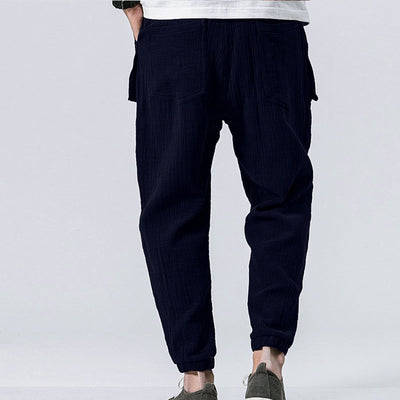 Pantalones Casuales de Doble Capa con Efecto Arrugado y Corte Acampanado - Image 11