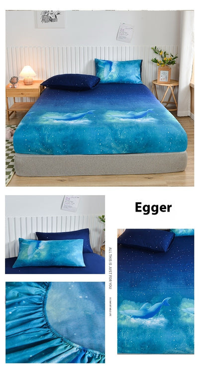 Juego de Sábana Ajustable y Funda de Almohada Estampada Suave - Image 7