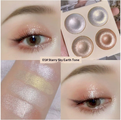 Paleta de Iluminadores Cuatro Tonos con Sombras Brillantes - Image 6
