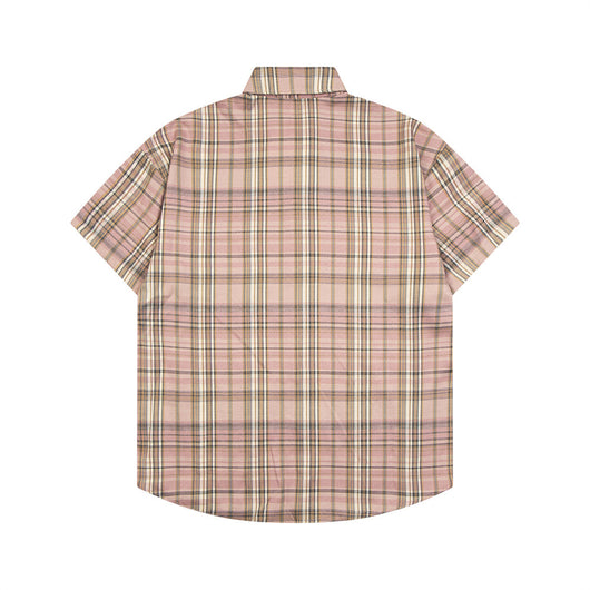 Camisa Suelta a Cuadros de Manga Corta para Hombre - Image 19