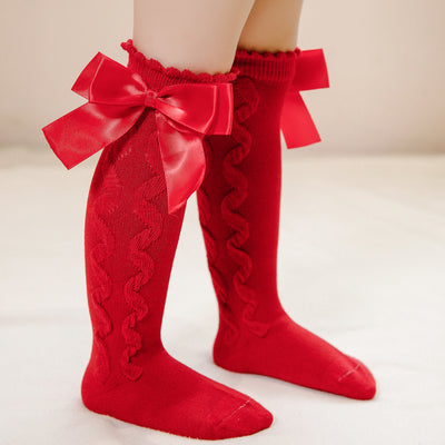 Calcetines Princesa con Moño Doble para Bebé 0-3 Años - Image 5