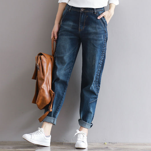 Jeans Mujer Cintura Suelta Pierna Recta Talla Pequeña - Image 9