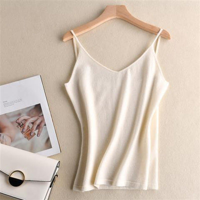 Camiseta Escotada V Suéter Tejido Suelto para Primavera y Verano - Image 19