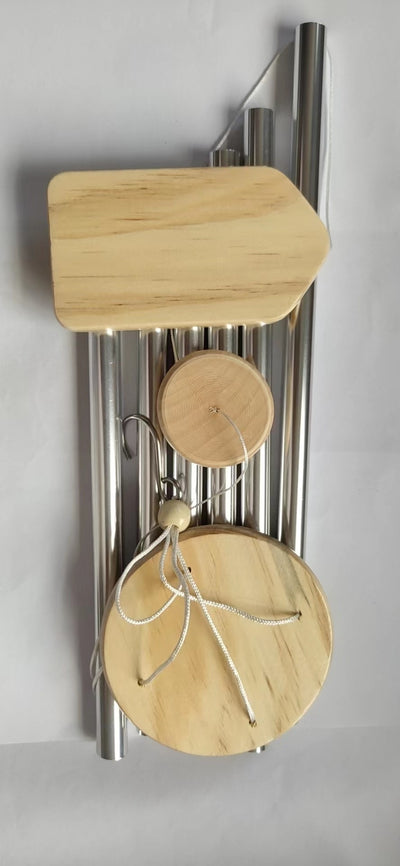 Carillón de Viento Decorativo de Madera Maciza con Tubos Metálicos - Image 21
