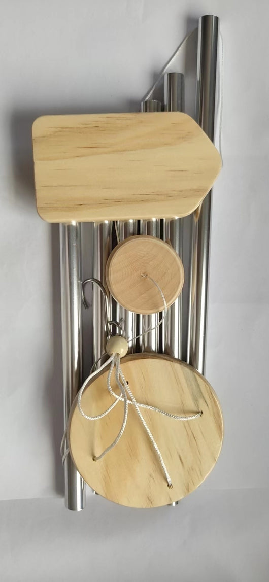Carillón de Viento Decorativo de Madera Maciza con Tubos Metálicos - Image 21