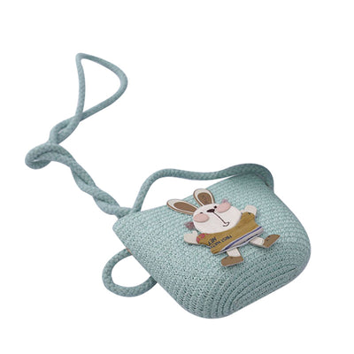 Set de Bolsa Decorativa y Sombrero de Paja con Diseño de Conejito - Image 10