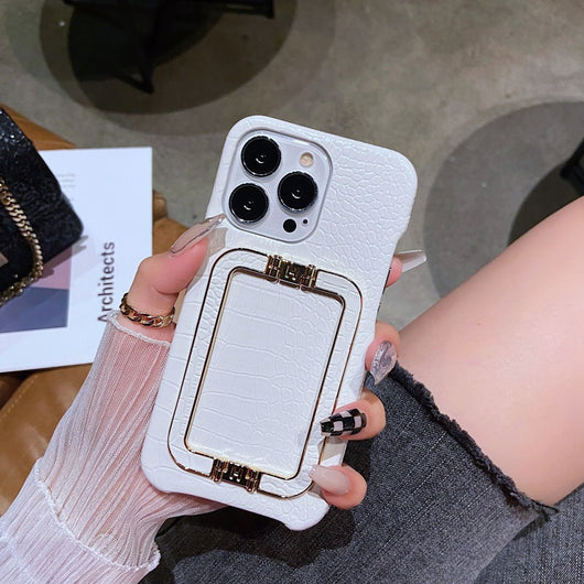 Funda para Teléfono con Textura de Cuero y Hebilla Metálica Cuadrada - Image 15